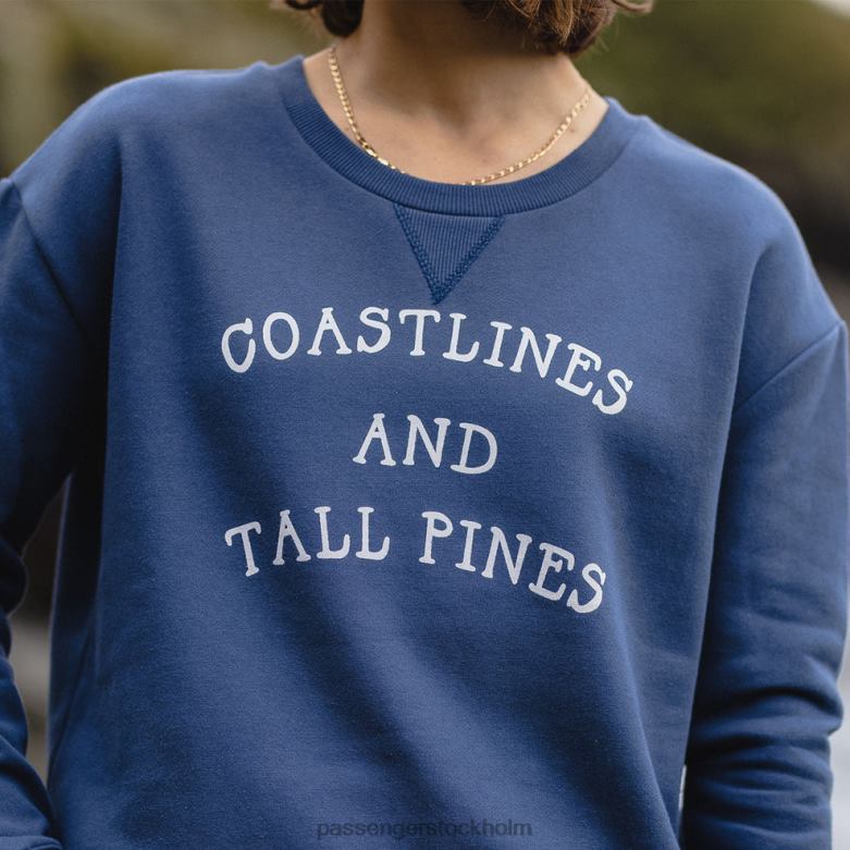 Passenger voyage återvunnen sweatshirt mörk denim D422J733 mörk denim