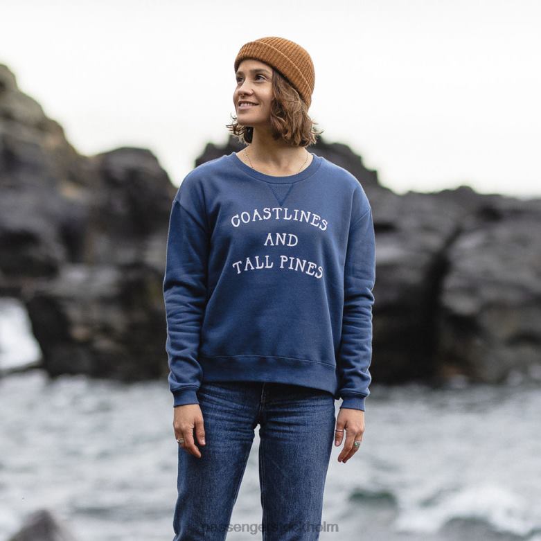 Passenger voyage återvunnen sweatshirt mörk denim D422J733 mörk denim