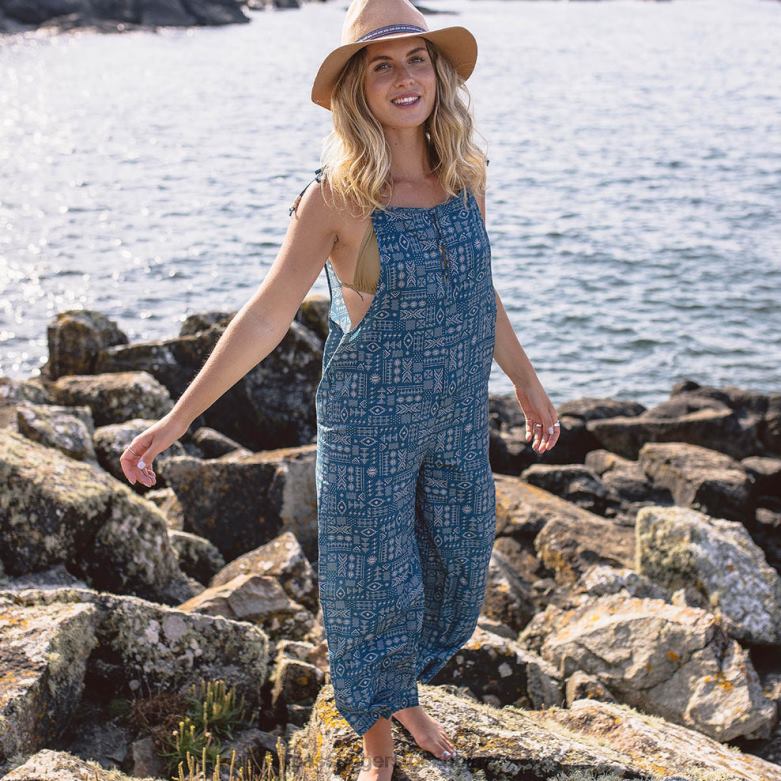 Passenger spirit jumpsuit blå korall geo kakel D422J980 blå korall geo kakel