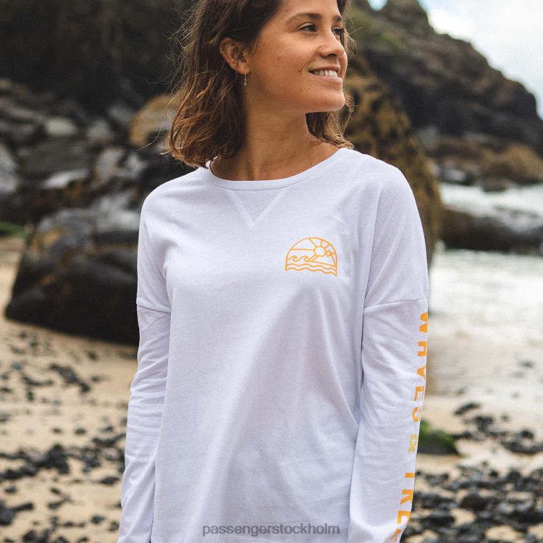 Passenger coos bay återvunnen ls t-shirt vit D422J889 vit
