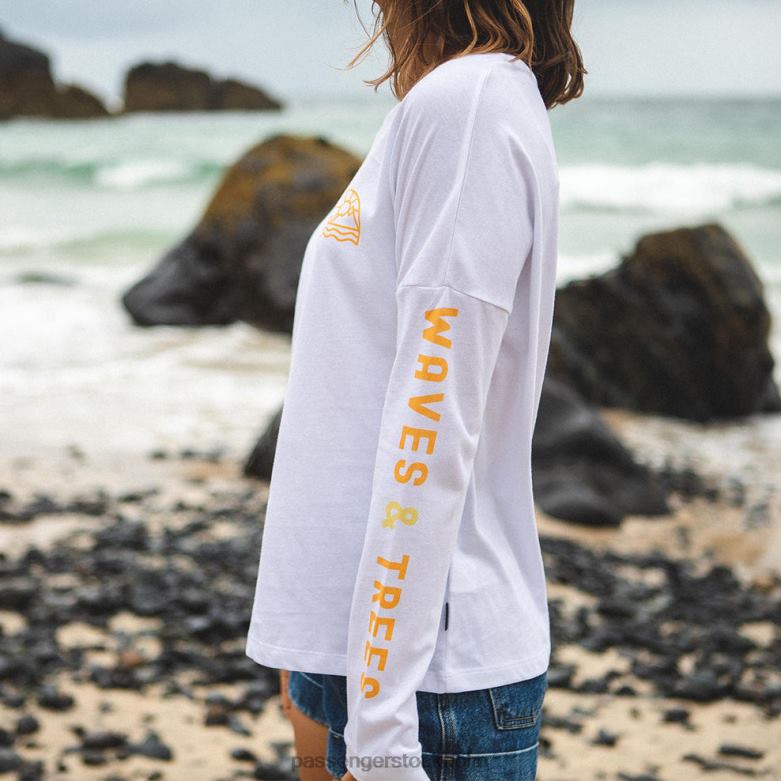 Passenger coos bay återvunnen ls t-shirt vit D422J889 vit