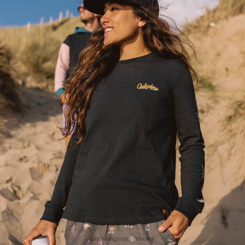 Passenger dawn återvunnen bomull ls t-shirt svart D422J879 svart