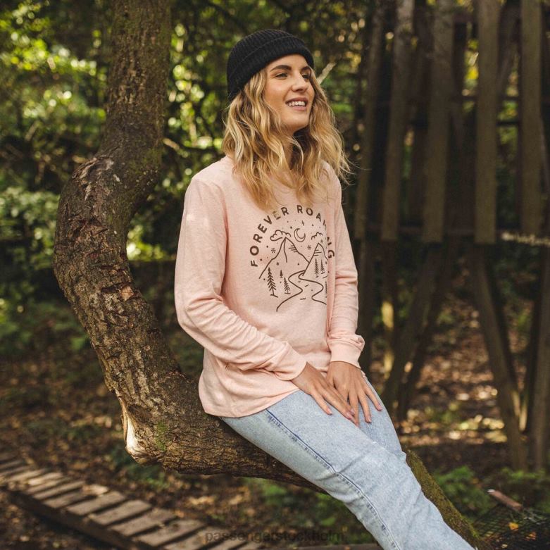 Passenger forever roaming hampa ls t-shirt peachy rosa D422J898 persikorosa