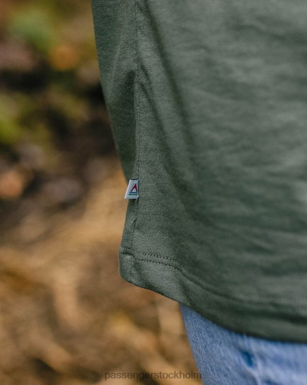 Passenger fredagskollektiv återvunnen bomull ls t-shirt dammig oliv D422J876 dammig oliv