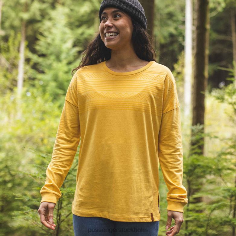 Passenger josephine återvunnen ls t-shirt ockergul D422J891 ockra gul