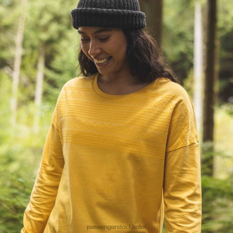 Passenger josephine återvunnen ls t-shirt ockergul D422J891 ockra gul