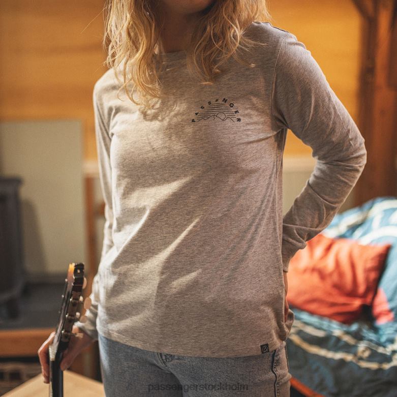 Passenger mist återvunnen ls t-shirt grå märgel D422J880 grå märgel