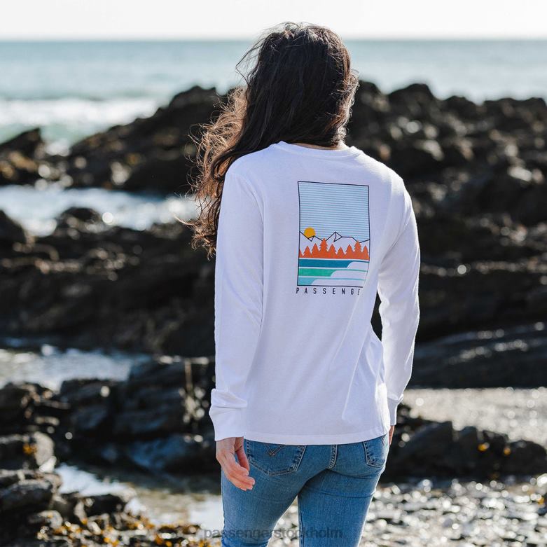 Passenger resa mer återvunnen ls t-shirt vit D422J888 vit