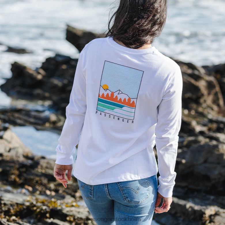 Passenger resa mer återvunnen ls t-shirt vit D422J888 vit