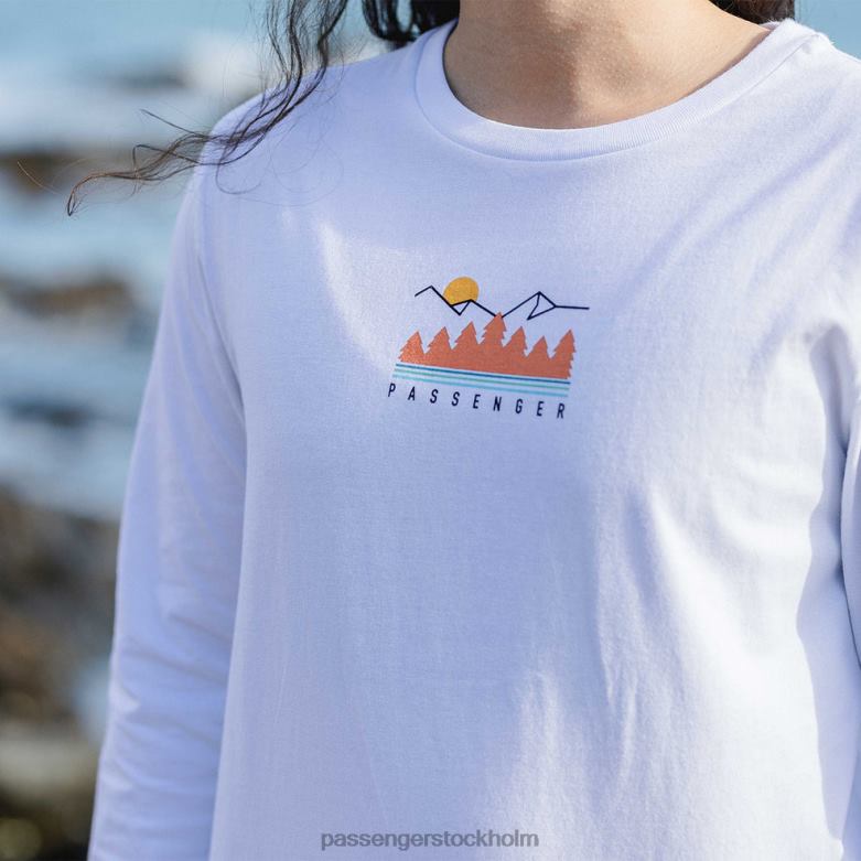 Passenger resa mer återvunnen ls t-shirt vit D422J888 vit