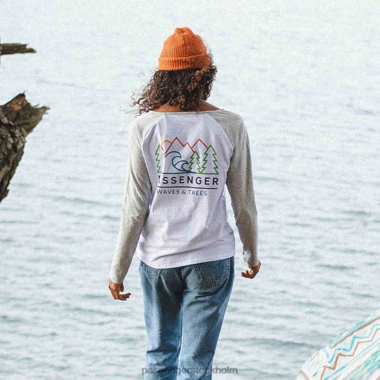 Passenger toba återvunnen ls t-shirt grå märgel D422J894 grå märgel