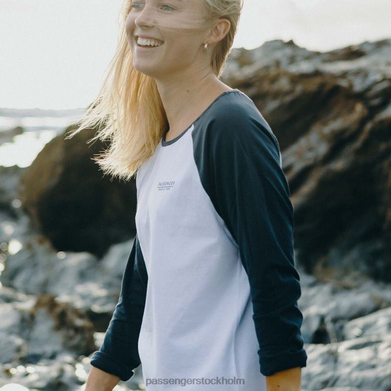 Passenger toba återvunnen ls t-shirt mörk denim D422J896 mörk denim