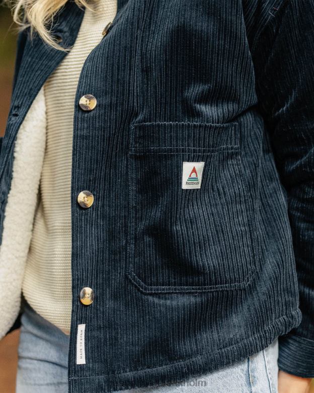 Passenger flint återvunnen sladd overshirt djup marinblå D422J780 djup marin