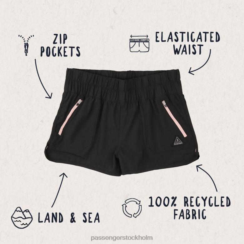 Passenger där ute ekologisk allround badshorts svart D422J922 svart