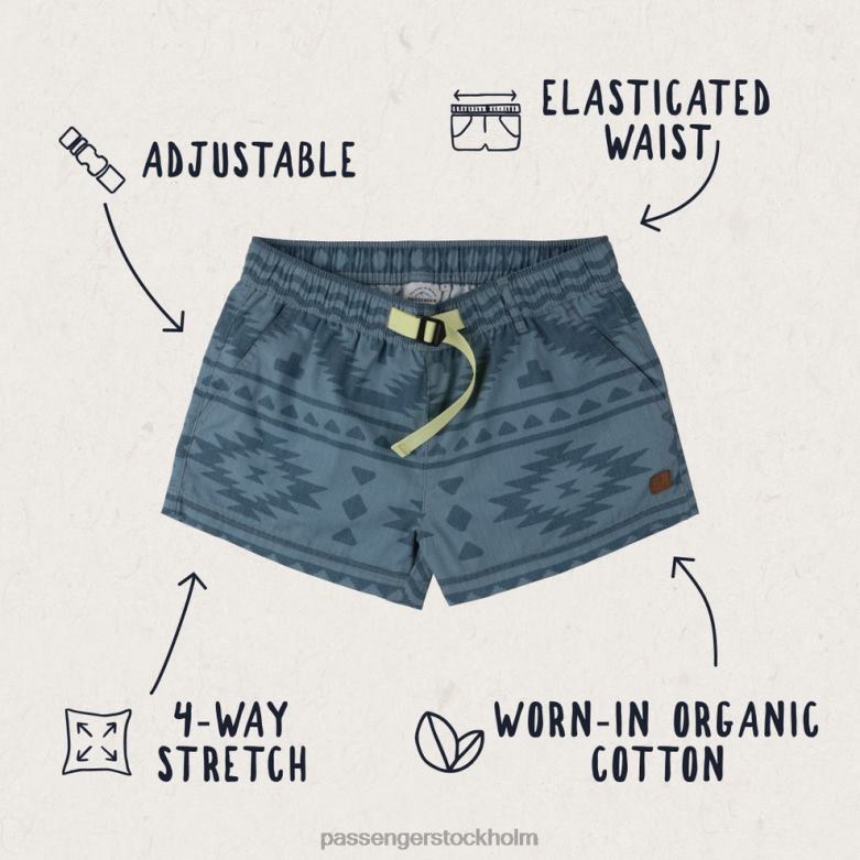 Passenger del sur shorts bleka denim adrift D422J919 blekt denim i drift