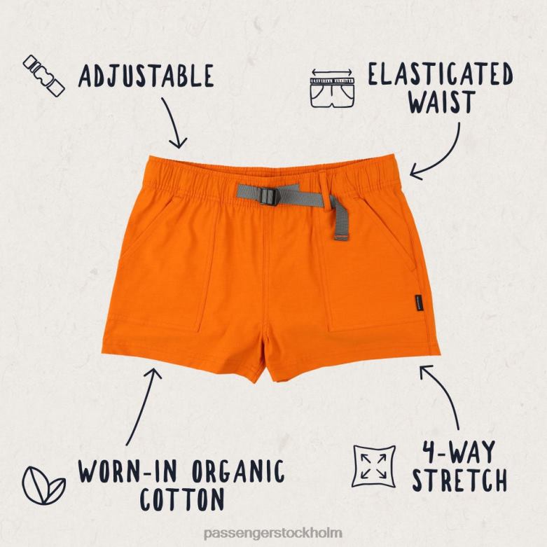 Passenger del sur shorts för alla ändamål sunrise orange D422J920 soluppgång orange