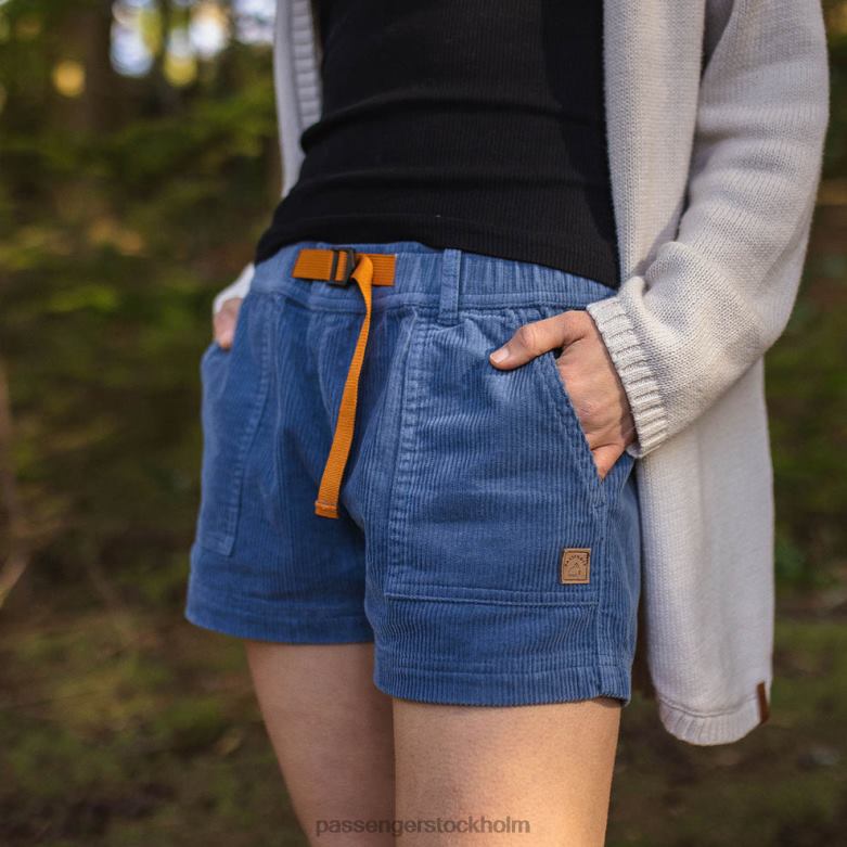 Passenger del sur återvunna sladdshorts stenblå D422J907 stenblå