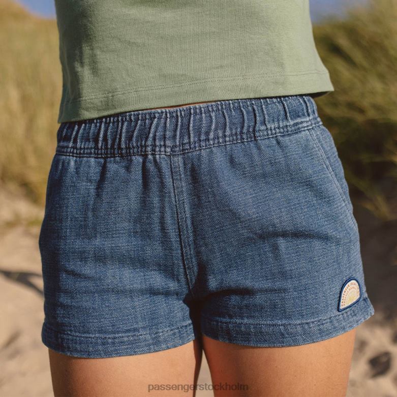 Passenger sunset kort tvättad denim i ekologisk bomull D422J924 tvättad denim