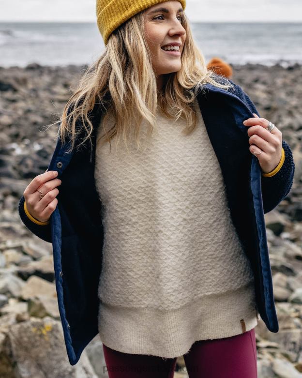 Passenger klöver återvunnen sherpa fleece djup marin D422J670 djup marin