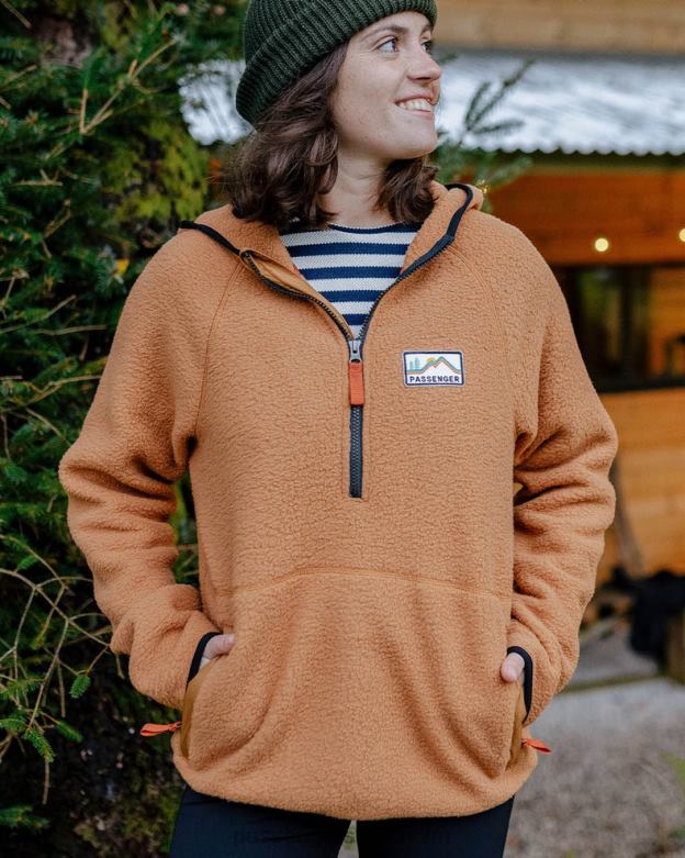 Passenger maine hooded återvunnen sherpa fleece kokosnöt D422J674 kokos