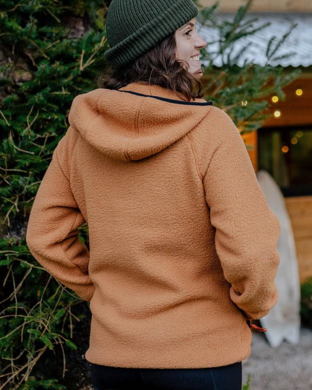 Passenger maine hooded återvunnen sherpa fleece kokosnöt D422J674 kokos