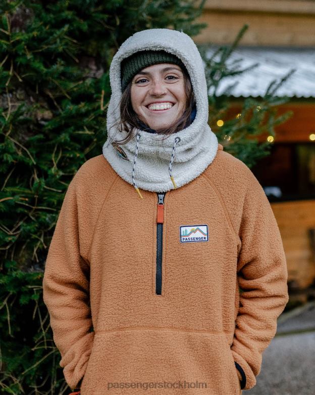 Passenger maine hooded återvunnen sherpa fleece kokosnöt D422J674 kokos