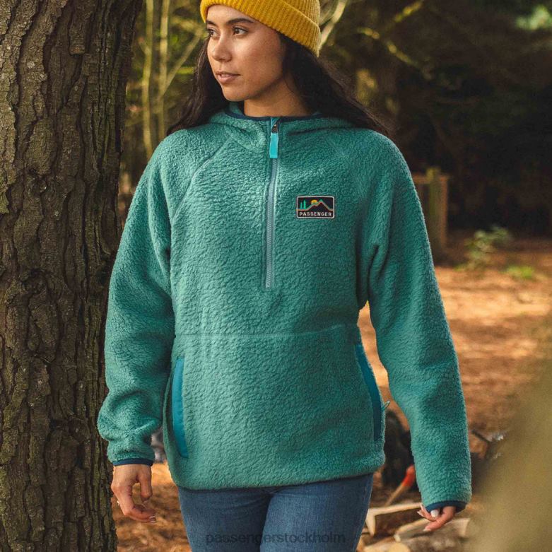 Passenger maine huva återvunnen sherpa fleece havsgrön D422J700 havsgrönt