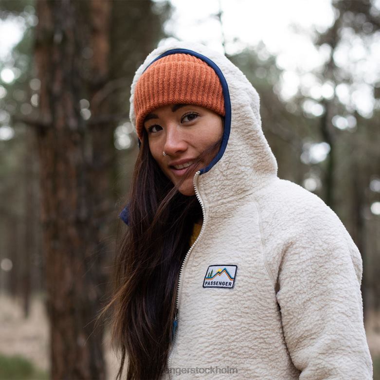 Passenger north coast full zip återvunnen sherpa fleece havregryn D422J681 gröt