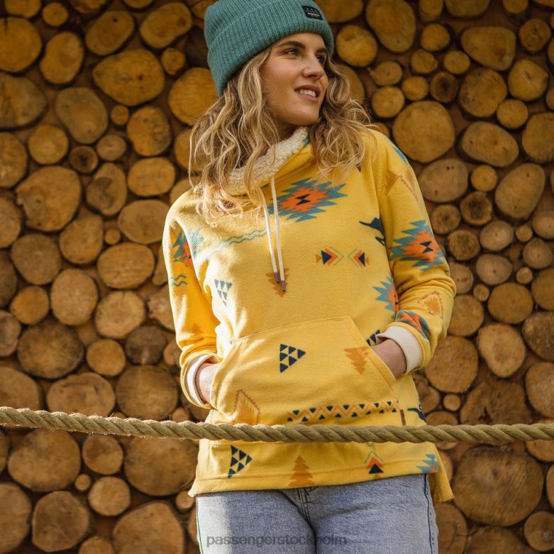 Passenger oliv återvunnen höghalsad polarfleece ockra drifter D422J688 ockra drifter