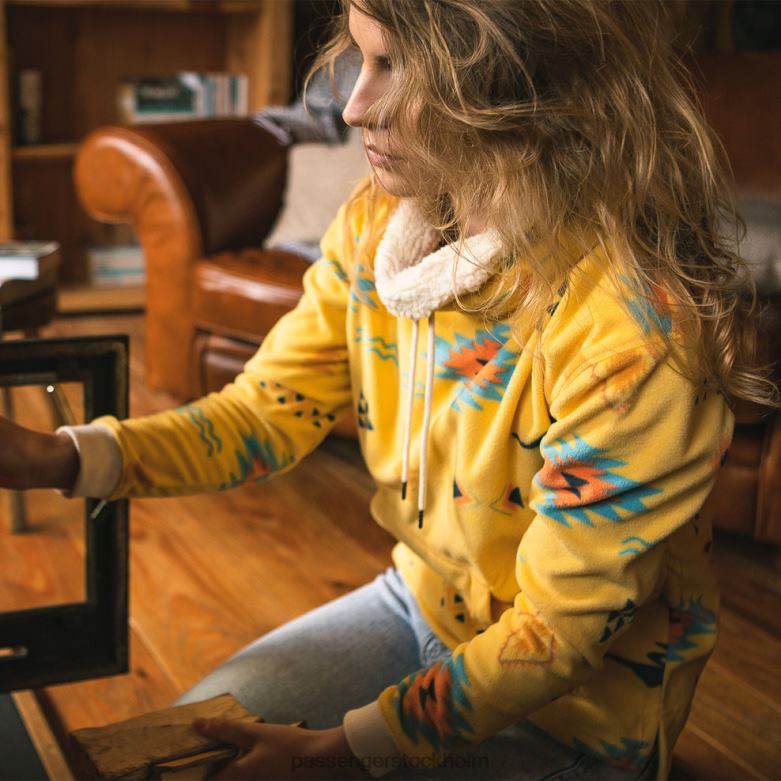 Passenger oliv återvunnen höghalsad polarfleece ockra drifter D422J688 ockra drifter
