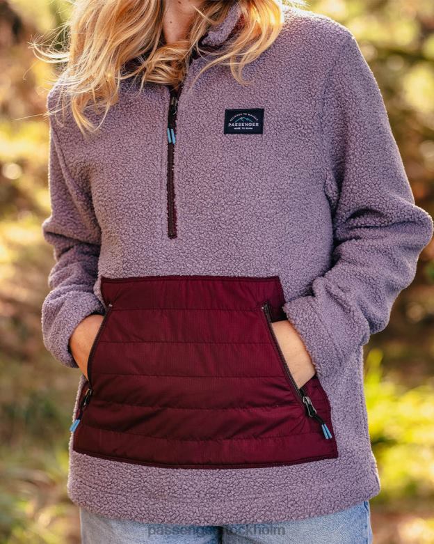 Passenger perouse återvunnen polarfodrad sherpa fleece dammig lila D422J669 dammig lila