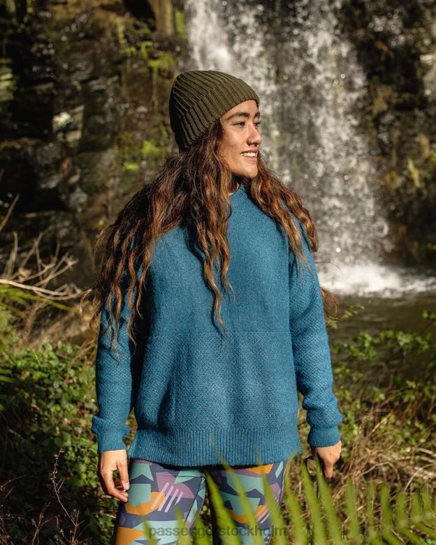 Passenger Cove återvunnen stickad tröja mörk denim D422J818 mörk denim