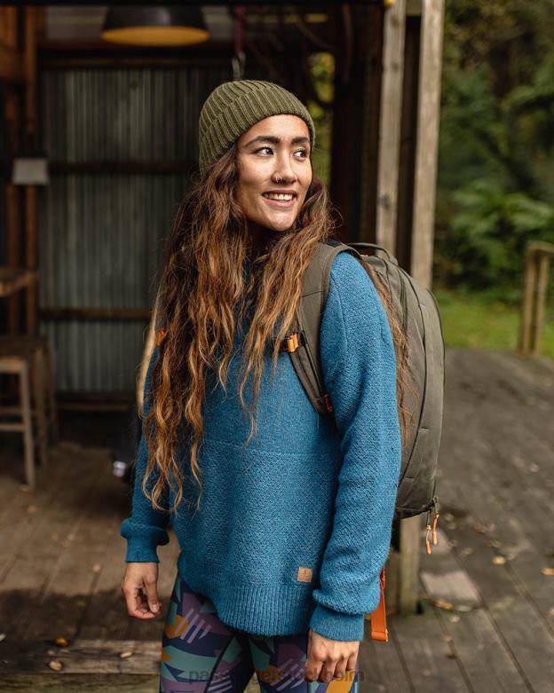 Passenger Cove återvunnen stickad tröja mörk denim D422J818 mörk denim