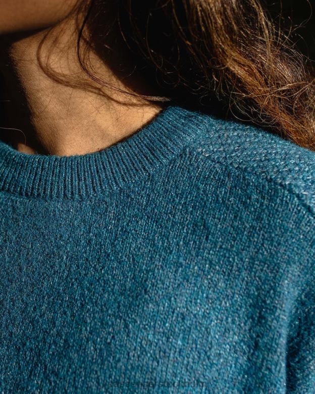 Passenger Cove återvunnen stickad tröja mörk denim D422J818 mörk denim