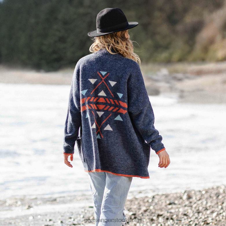 Passenger västkust cardigan mörk denim D422J824 mörk denim