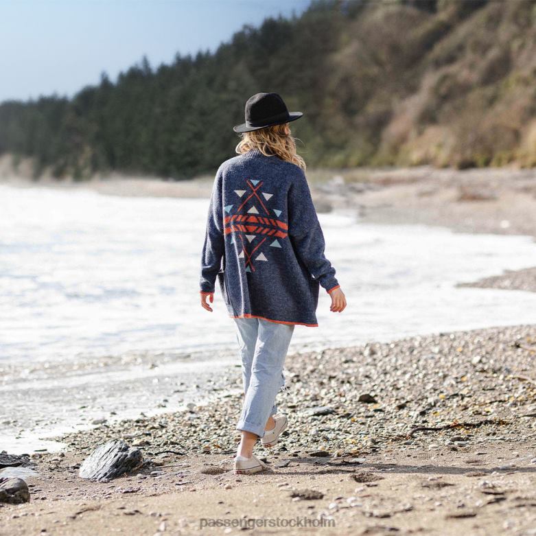 Passenger västkust cardigan mörk denim D422J824 mörk denim