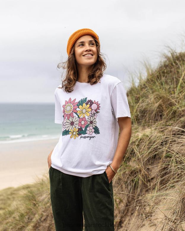 Passenger blommig återvunnen bomull oversized t-shirt vit D422J989 vit