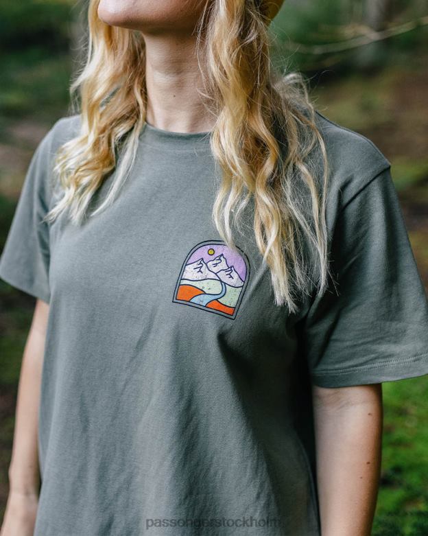 Passenger fredag ​​kollektiv återvunnen bomull t-shirt dammig oliv D422J996 dammig oliv