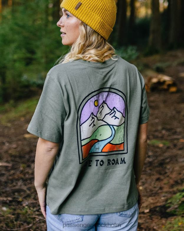 Passenger fredag ​​kollektiv återvunnen bomull t-shirt dammig oliv D422J996 dammig oliv