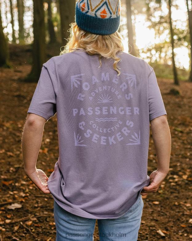 Passenger roamers and seekers återvunnen bomull oversized t-shirt dammig lila D422J986 dammig lila