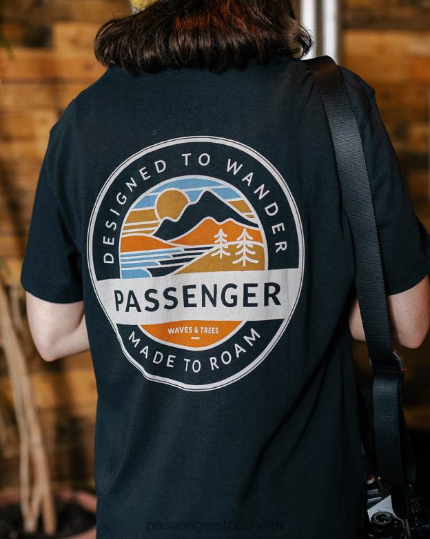 Passenger wilds återvunnen bomull oversized t-shirt svart D422J991 svart