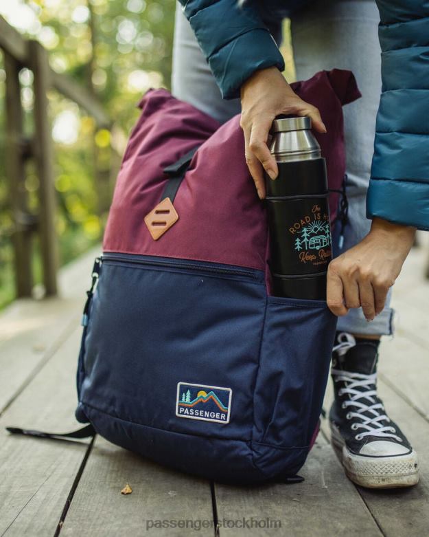 Passenger backwoods återvunnen rolltop 32l marin/vinröd D422J1113 marinblå/vinröd