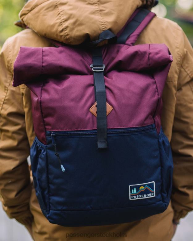 Passenger backwoods återvunnen rolltop 32l marin/vinröd D422J1113 marinblå/vinröd