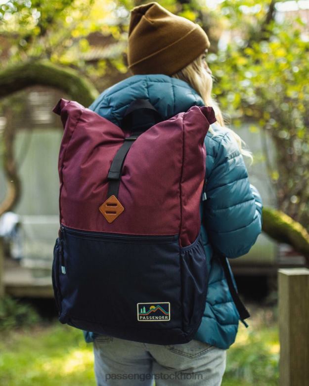 Passenger backwoods återvunnen rolltop 32l marin/vinröd D422J1113 marinblå/vinröd