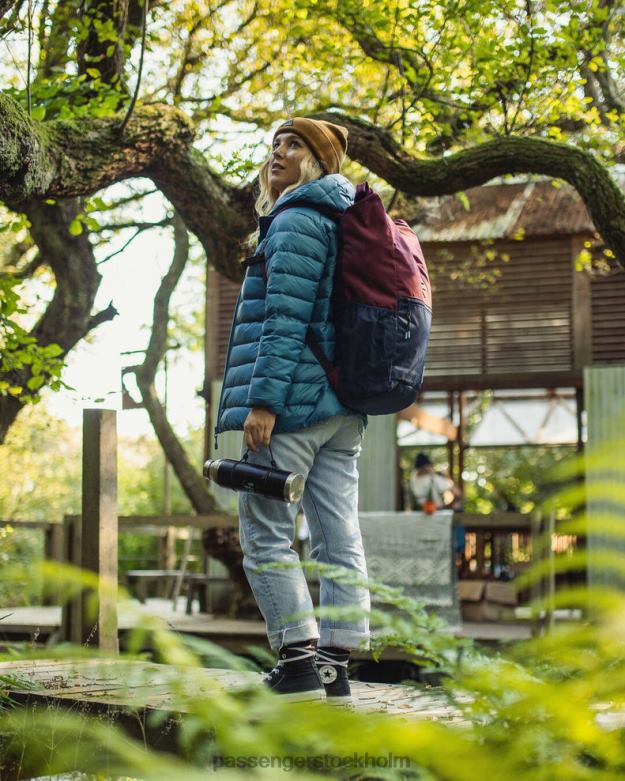 Passenger backwoods återvunnen rolltop 32l marin/vinröd D422J1113 marinblå/vinröd