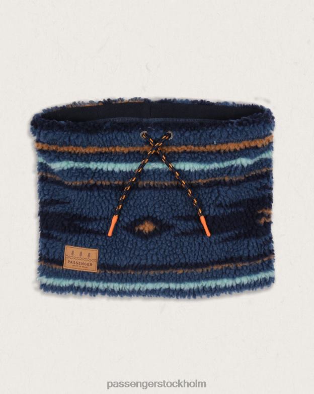 Passenger glögg återvunnen sherpa fleece snood blå korall geomönster D422J398 blå korall geomönster