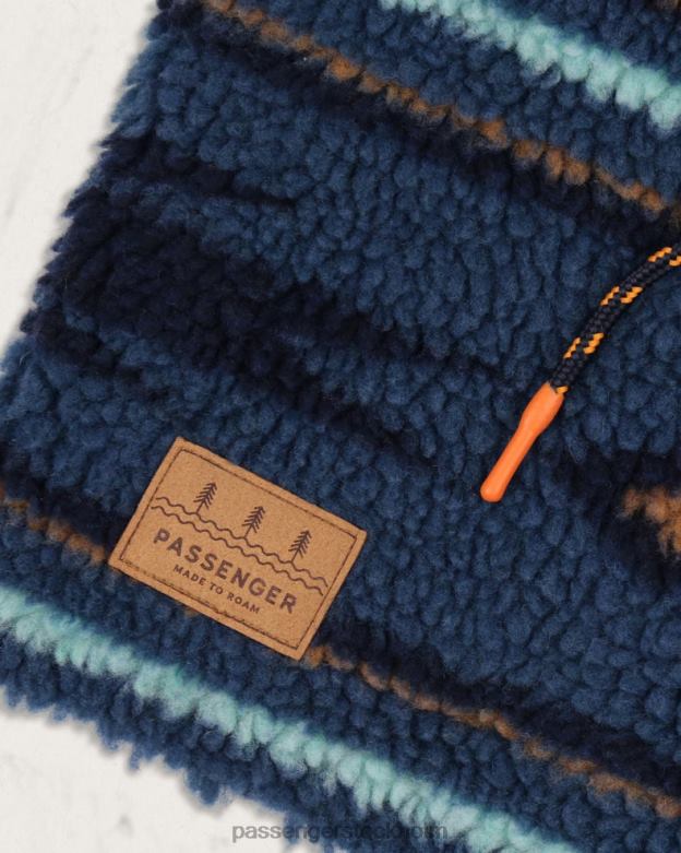 Passenger glögg återvunnen sherpa fleece snood blå korall geomönster D422J398 blå korall geomönster