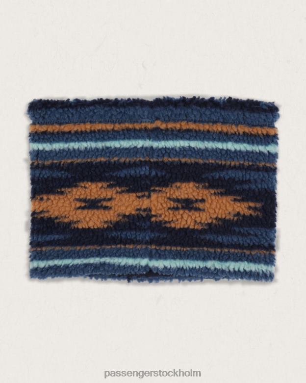 Passenger glögg återvunnen sherpa fleece snood blå korall geomönster D422J398 blå korall geomönster