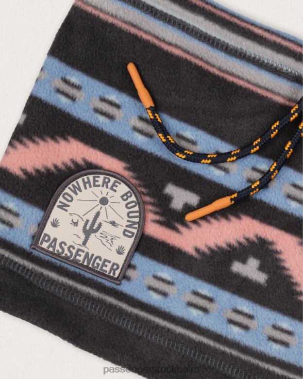 Passenger tor återvunnen polar fleece snood djup marin vintage geo D422J420 djup marin vintage geo