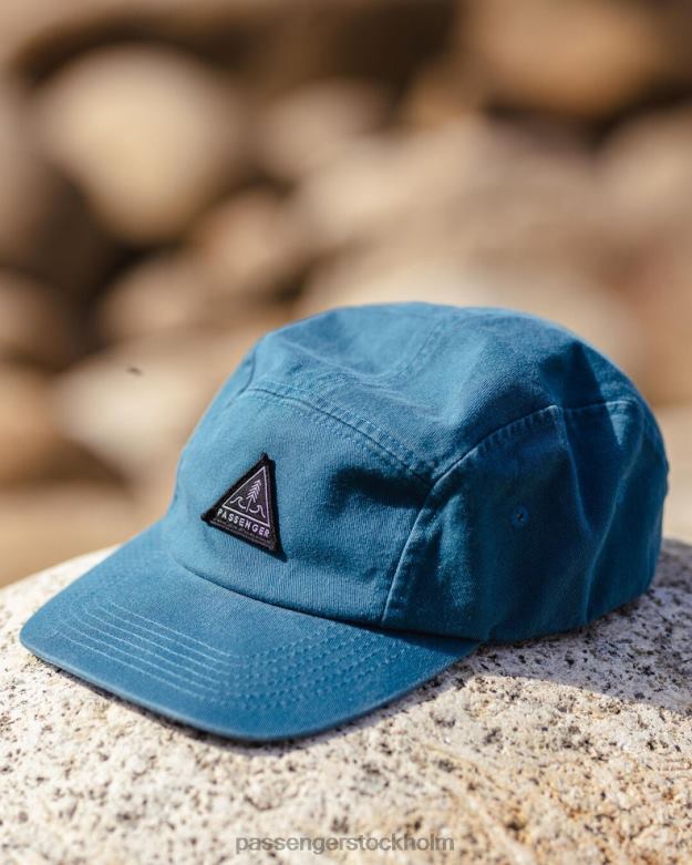 Passenger fixie återvunnen bomull 5 panel keps blå korall D422J451 blå korall